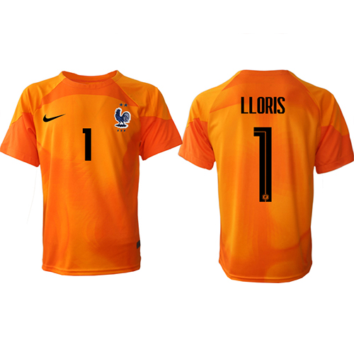 Frankrig Hugo Lloris #1 Målmand Replika Hjemmebanetrøje VM 2022 Kortærmet